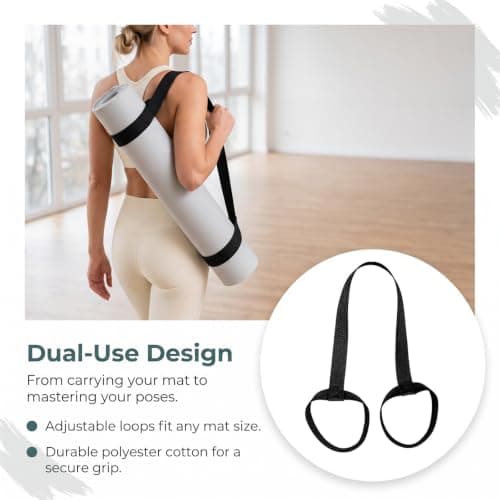 JWDHWZ Yoga Mat Bag Long, Pilates Mat Bag with Carrying Strap Portable 72x16cm Fitness Mats Bags Lightweight Yoga Bags Full Zip for Gym Walking Work Travel (Black) — view 5