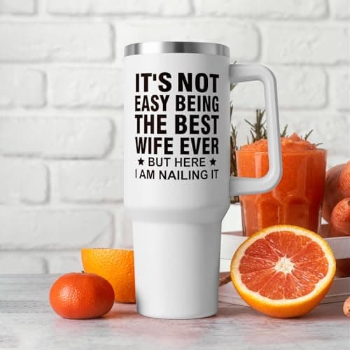 Leebbsin Funny Wife Birthday Gifts 1.18L Water Bottle with Handle Straw — view 6