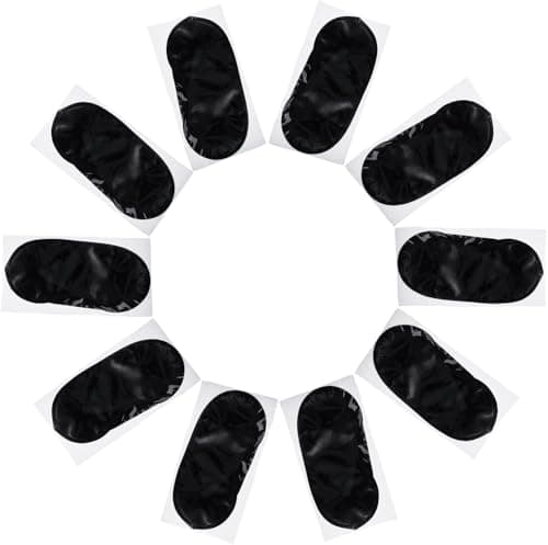 10 Pack Eye Mask Shade Cover Blindfold Travel Sleep Cover with Nose Pad, Black — view 6