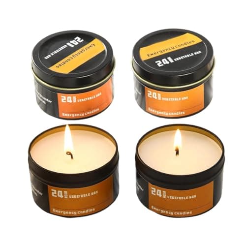 emergencys Candle Bulk,4 Pcs 24 Hours Long Burning Survival Candles