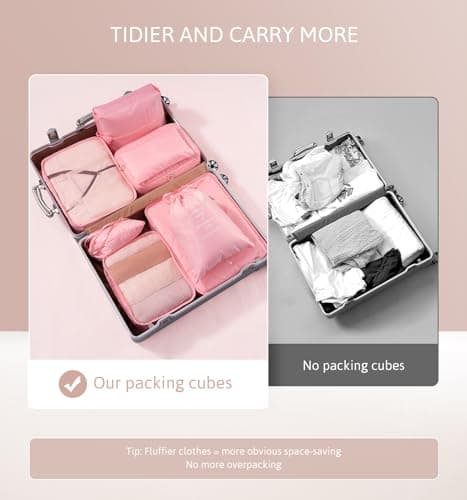 Meowoo 8-Piece Packing Cubes for Suitcases with Shoe and Toiletry Bags — view 2