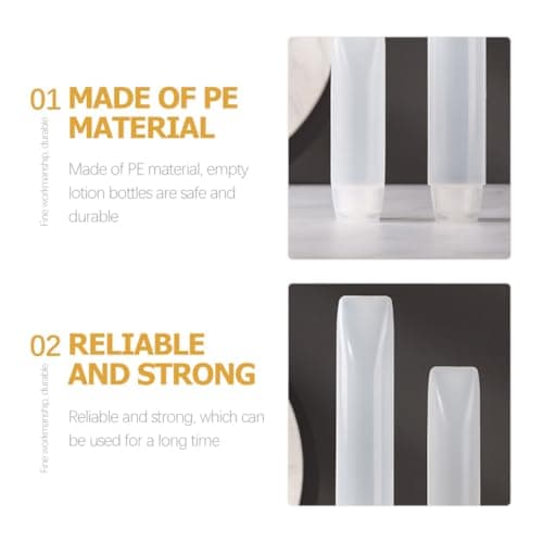 ifundom 10pcs Portable Refillable Empty Lotion Bottles Pe Pp Material with Flip Cap 50g Travel Size Tubes for Cruises and Activities — view 4