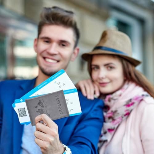Copbopwn 2 Pcs Passport Holder Travel Wallet PU Leather Passport Cover Passport Case Pink Travel Accessories for Women Travel Accessories for Passport Ticket Boarding Pass Business Card Credit Card — view 4