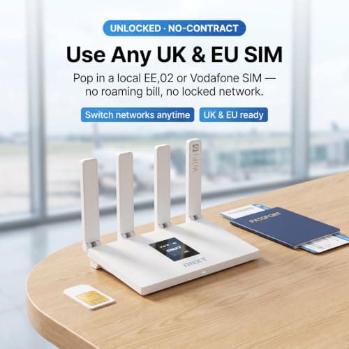 5G CPE Router WiFi 6 SIM Unlocked – 300Mbps, 32 Devices, Caravan, UK & EU — view 2