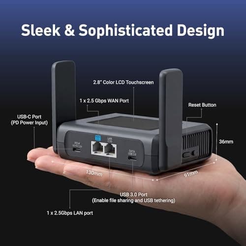 GL.iNet Slate 7 Pro (GL-BE10000) Wi-Fi 7 Travel Router, 6GHz, 2.5G, OpenWrt — view 6