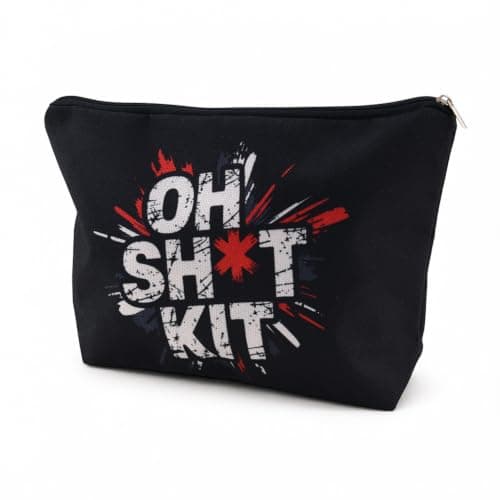 First Aid Kit Bag for Travel Med Medical Bags for Women Men Funny Medicine Makeup Bags Pouch for Purse Organizer Pouches Empty Emergency Med Pouch for Traveling Trauma Kit Pill Case for Car Travel