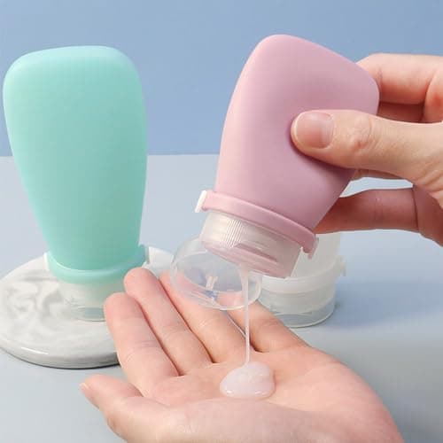 WGFOIP Squeezable Travel Bottles Soft Silicone for Travel, Fitness & Business Trips - 3 Pack Portable Refillable Toiletry Containers — view 5