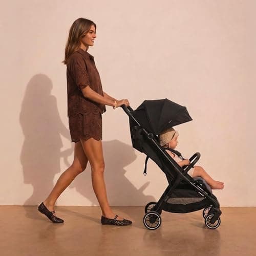 My Babiie MBX6 Autofold Stroller – from Birth to 4 Years (22kg), Foldable & Compact, Lightweight, Travel Buggy for Toddlers, Pushchair Includes Rain Cover - Black & Grey — view 5