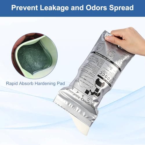 12 Pack Disposable Urine Bags 700ml, Portable Emergency Pee Bags with Absorbent Gel, Leak-Resistant Urinal Bags for Travel, Camping, Road Trips, Adults, Kids, Pregnant Women, Patients & Vomit Use — view 3