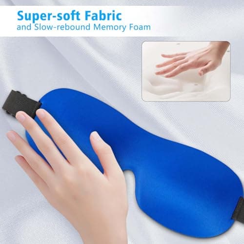 2Pcs Sleep Mask 3D Eye Mask for Sleeping Blackout with Adjustable Strap — view 5