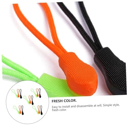 Gatuida 15pcs Zipper Puller Zipper Head Suitcase Digging Rope Plastic Pull Cord Replacement for Jackets Backpacks and Clothes, Sturdy Repair Kit — view 4