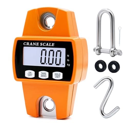 MUALROUS Mini Digital Crane Scale 300kg/600lb Electronic Hook Hanging Scale