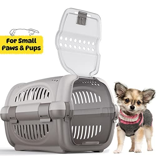 CAT CENTRE Grey Pet Carrier, Portable Cat Kitten Puppy Transporter, 51 cm — view 6