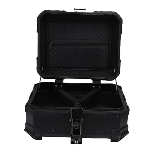 RiToEasysports Motorcycle Rear Box Aluminum Alloy Motorcycle Top Case 28L Waterproofing Lockable Arrow Storage Case Trunk for Commuting Touring Riders with 221°F Heat Resistance — view 3