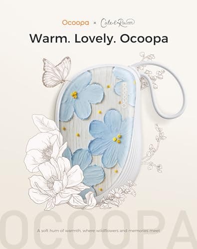 OCOOPA Rechargeable Hand Warmers 2 Pack, 0.6'' Ultra Slim, Fits in Gloves & Pockets, UL Certified, 3 Levels Heating Electric USB Hand Warmer, Gifts for Women Men Her Mum, UT5 Sway — view 2