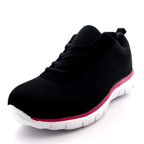 Get Fit Women’s Slip-On Walking Shoes - Lightweight Breathable Trainers with Memory Foam - Casual Work Sneakers - Comfortable Gym, Travel & Everyday Wear - Navy - UK6/EU63 — view 3