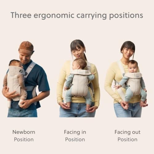 BabyBjörn Baby Carrier Mini, 3D Mesh, Cream, Infant Carrier for Newborns (0-12 Months), Soft, Ergonomic and Easy to Use — view 3