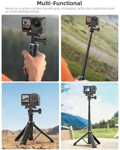 14.5"/37cm Mini Tripod & Selfie Stick for DJI Osmo Pocket 4P/4/3, All GoPro — view 2