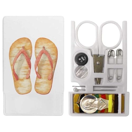 Azeeda 'Flip Flops Top View' Mini Travel Sewing Kit (SE00042282)