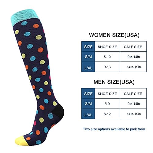 DRESHOW 4 Pairs Compression Socks For Women&Men Circulation Best Support for Athletic Running Cycling Travel — view 4