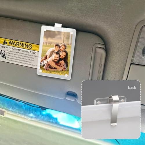 Car Visor Picture Holder Acrylic Magnetic Organizer — view 4