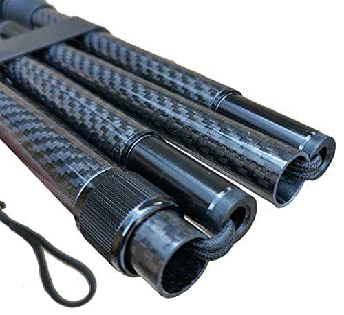 Deluxe Carbon Fibre 4-Part Folding Adjustable Walking Stick Cane for Men, Ladies and Women with Soft Grip Handle - 33.5” to 37.5” — view 4