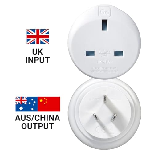 Go Travel UK to Australia and China Plug Adapter, earthed & compact — view 3