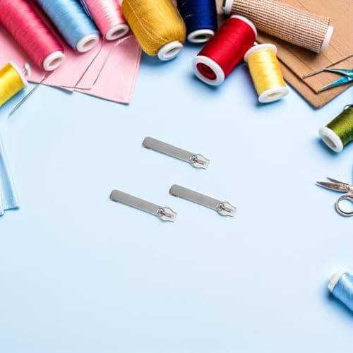 FRCOLOR 20pcs Explosion Luggage Zipper Pull Replacement Double Layer Metal Slider for Suitcase Repair Kit Secure Zipper Lock for Travel Bags and Jackets — view 6