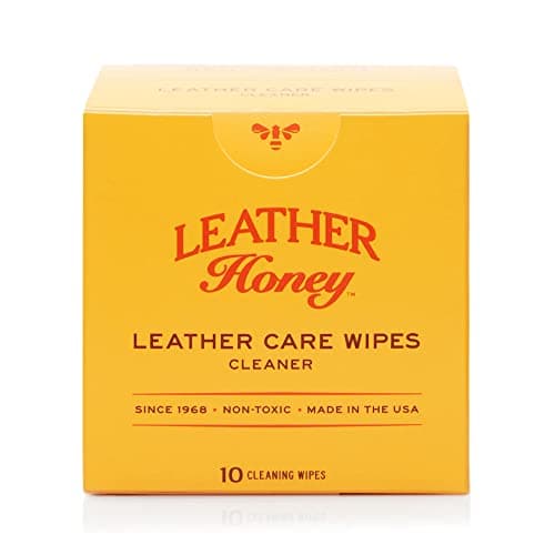 Leather Honey Leather Cleaner Wipes: Clean On-The-Go. Cleaning Wipes for Leather, Faux & Vinyl - Couches, Car Seats, Purses, Shoes, Bags & Tack. Safe for Any Color. 10 Non-Toxic, Ready-to-Use