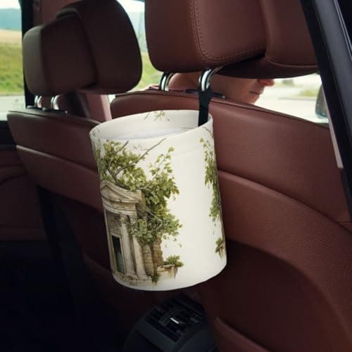 MDATT Antique Building With Roman Olive Branch And Greek Car Trash Can Leak-Proof Organizer For Long Road Trips And Family Vacations — view 5
