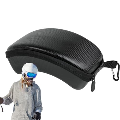 Furtryvl Snowboard Goggles Case, Goggles Travel Dust-Proof Case with Carabiner, Portable Ski Eyewear Box Ski Glasses Carrying Case for Winter Sports Kids and Adults — view 2