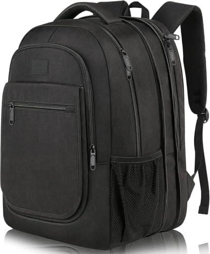 MATEIN Large Expandable Rucksack Fit 15.6 Inch Laptop for Men Women, Black