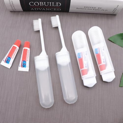 Travel Toothbrush Set of 6 - Foldable Toothbrushes - Portable Toothbrush Set with Toothpaste - Orthodontic Toothbrushes - Compact Toothbrush Set with Mini Toothpaste - Travel Size — view 4