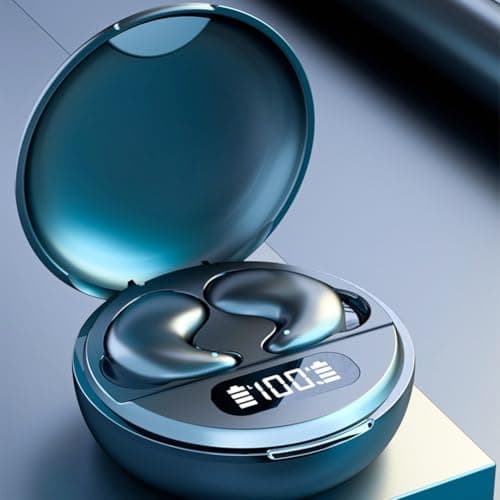 Wireless for mini Sleep Headphones, Invisible Side Sleeping Waterproof Wireless Earphones With A Portable Charger For Home(Khaki) — view 5