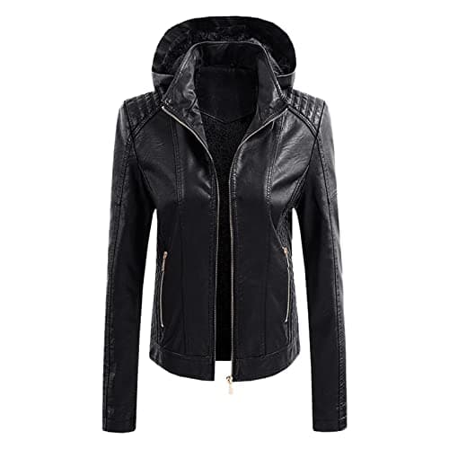 Women's Genuine Leather Winter Jacket with Hood - Softshell, Long, Waterproof, Fleece, Warm, Thin, Red, Long Sleeve, Biker