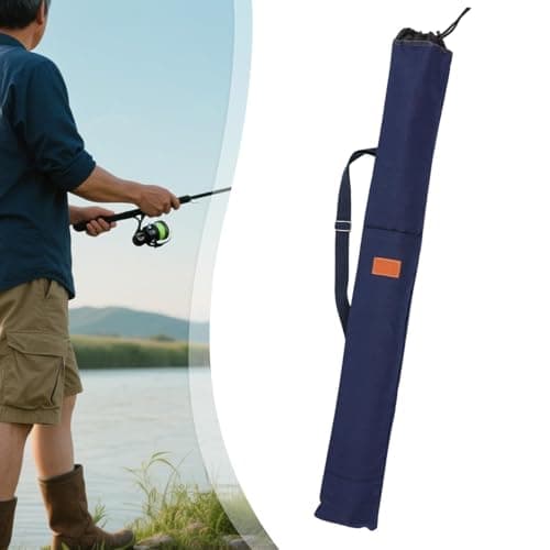 harayaa Fishing Bag Durable Foldable Fishing Tackle Bag Camping Canvas Case Holder Travel Boxes Sunshades Fishing Tackle Bag, 140cm Blue2 — view 6