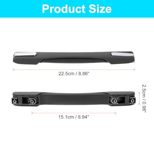 sourcing map 8.86" x 0.98" Luggage Handle, Pull Handle Grip Replacement, Spare Suitcase Replacement Handles for Bag Travelling Package, Black — view 2