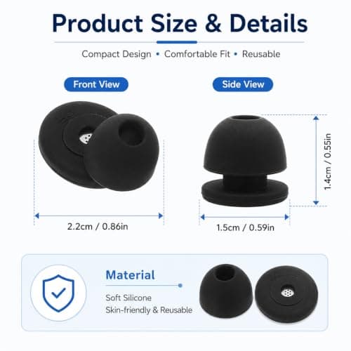 Healeved Noise Cancelling Earplugs Noise Filtering Earplugs with Acoustic Filtration Reusable Sound Protection for Sleeping Working Study and Travel 2 Pack — view 6