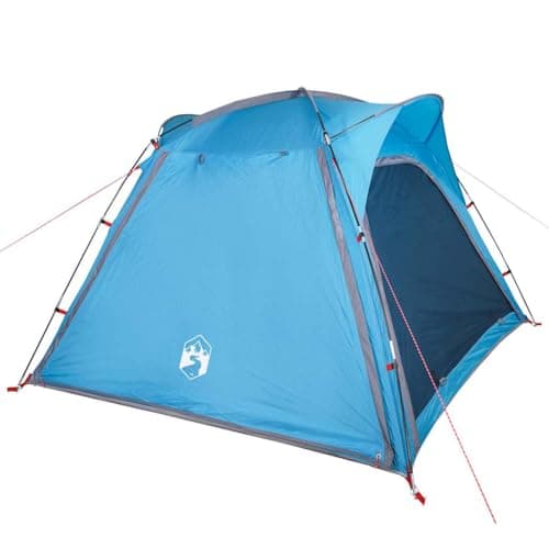 YunCangg Camping Tent 4 Person Blue Waterproof with Quick Release, Polyester Dome Tent for Outdoor Hiking, Festival, Family, with Mosquito Net and Sun Canopy, Easy to Fold and Windproof — view 5