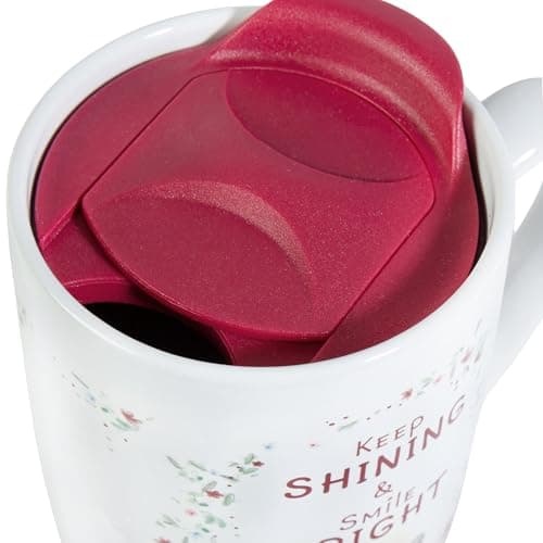 Me To You Tatty Teddy Ceramic Travel Mug with Inspirational Quote - Keep Shining & Smile Bright, Light Neutral — view 2