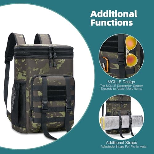 HSHRISH 30LCooler Backpack Double Layer Insulated Tactical Backpack for Men — view 4