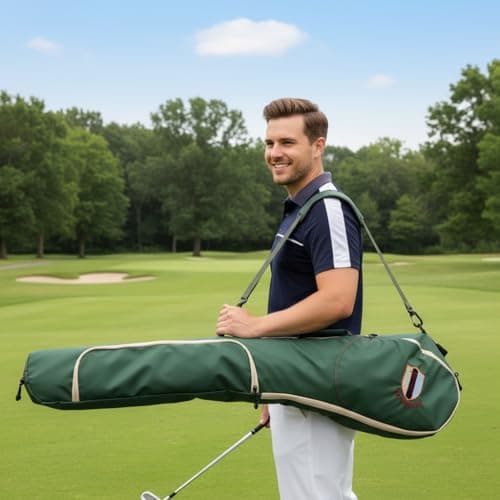Portable Nylon Golf Bag Lightweight Sunday Carry Bag Foldable Club Case — view 6