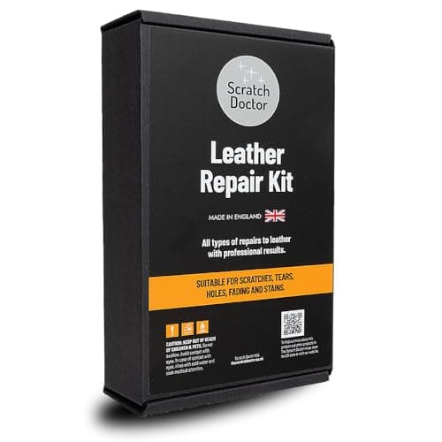 Scratch Doctor Complete Leather Repair Kit Patch, Fill, Repair & Recolour Scratches, Tears, Holes in Leather Furniture, Sofas, Car Seats (Maroon) — view 4