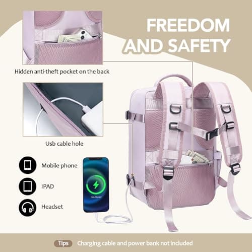 Xkdoai for Easyjet Cabin Bag 45x36x20, Travel Backpack Underseat Carry On Casual Hand Luggage Flight 15.6" Loptop Bags for Women Men Cabin Size Rucksack — view 4