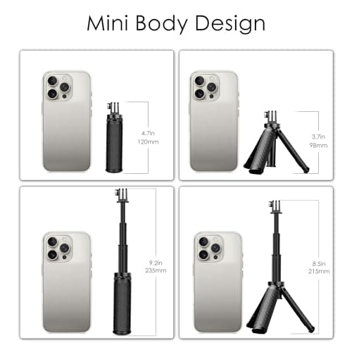 YALLSAME Mini Selfie Stick Tripod for GoPro DJI Action Camera — view 4