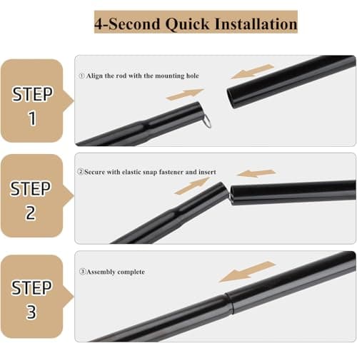 Tent Poles for Tarp, AVOFOREST Camping Tent Tarps Poles Adjustable Camping Accessories 190cm Heavy Duty Poles Thicker Tent Pole with a Diameter of 16mm for Backpacking Hiking Awning — view 2
