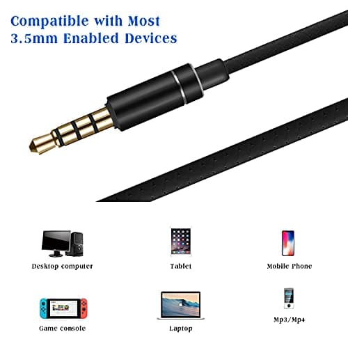 Yiwiso Sleep Headphones, Soft Earphones Wired for Sleeping, Sleep Earpbuds for Side Sleeping, In-Ear Headphones with Mic and Volume Control, Noise-Isolating, Travel, Relaxation (Black) — view 5