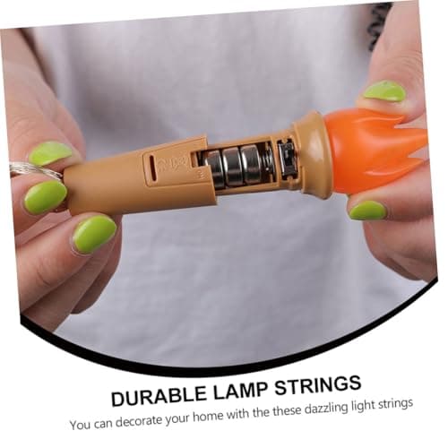 Lurrose 5pcs LED Flame Bottle Stopper String Lights Warm White Cork-Shaped Fairy Lights for Home Decoration Party Camping Battery Operated with Flexible Lightweight Design — view 6