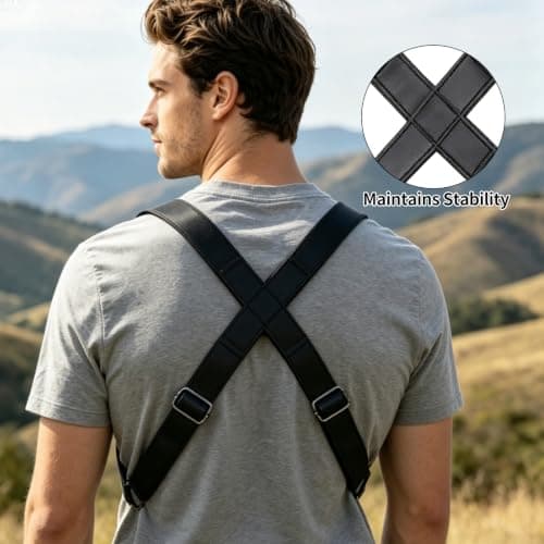 Underarm Shoulder Bag for Men & Women - Hidden Anti-Theft Double Shoulder Armpit Bag, Faux Leather RFID Protection with Elastic Connecting Strap for Travel, Work and Hiking — view 6