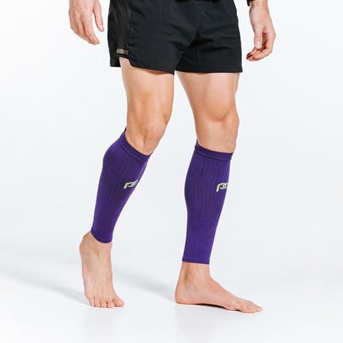 PRO Compression: Calf (Full-Length) Compression Sleeves, Purple, Small/Medium — view 2